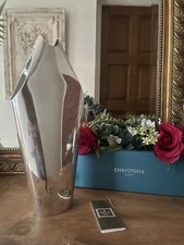CHRISTOFLE  GALLIA - Vase design Lino SABATTINI en métal argenté - Yacht CANNES
