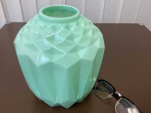 Art Deco Opalin Vase Kubistisch Geometrisch Moderniste SPIP France - Bild 2 von 11