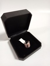Pink Mother of Pearl Wide Sterling Silver 925 Ring Size 6 - B47