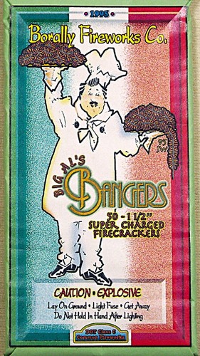 Vintage ☆ Borally Fireworks Co. ☆ Firecracker Label ☆ 1 1/2" x 50's ☆ L@@K!