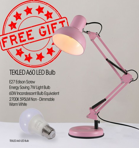 Atlas Architect Swing Arm Desk Lamp with Clip with E27 Fitting - Picture 47 of 75