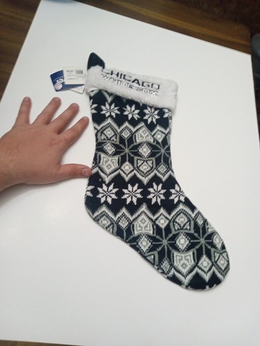 OLD FASHION FOCO MLB Chicago White Sox Ugly Sweater Knit Stocking NEW WITH TAGS - Picture 2 of 3
