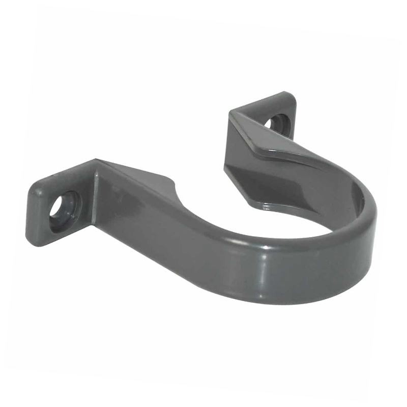 Solvent Grey 40mm (43mm) Waste Pipe Clip - Bag of 10 - FREE Next-Day Delivery - Image 2