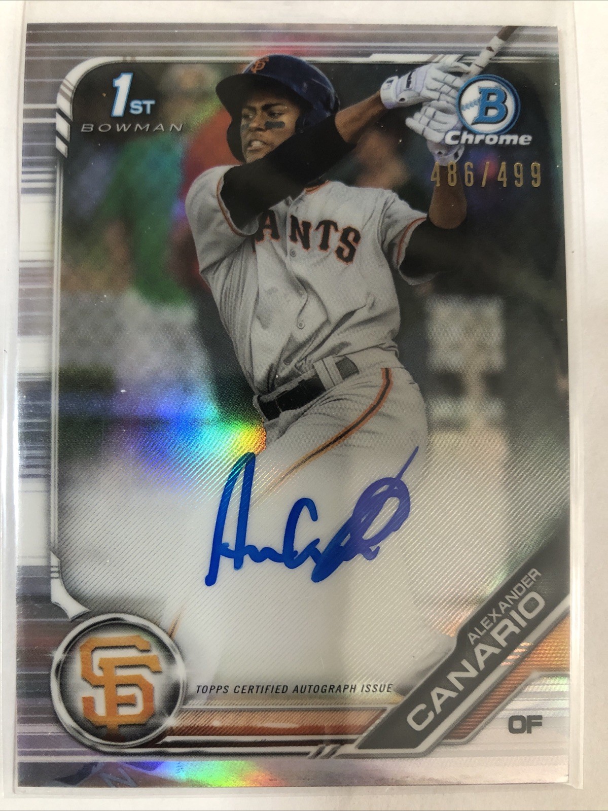 2019 Bowman Chrome ALEXANDER CANARIO - Refractor /499 - RC - Auto - C115