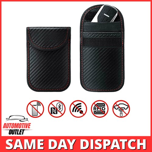2x SIGNAL BLOCKER RFID BLOCKING FARADAY POUCH KEY CASE FOR FORD KEYLESS FOBS