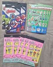 Huge Bundle of 118 Character Sticker Packs, Books, Pads, Sheets. MORE