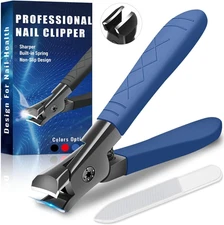 Professional Ultra Sharp Nail Clippers for Thick Finger & Toenails - Long Handle