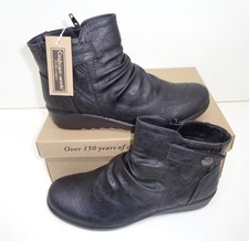 Cushion Walk Ladies Black Womens Comfort Ankle Boots Zip Shoes New UK Sizes 4-8