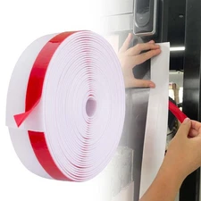 29.5 Ft x 3" Adhesive Door Draft Stopper Seal Strip, White Wide Waterproof Si...
