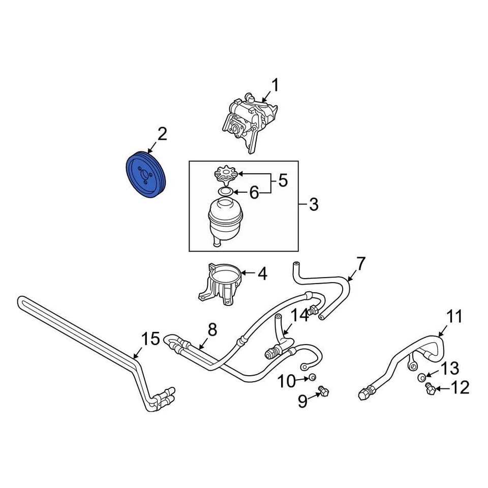 For BMW Z4 2006-2008 BMW 32427830838 Power Steering Pump Pulley - Image 2 of 2