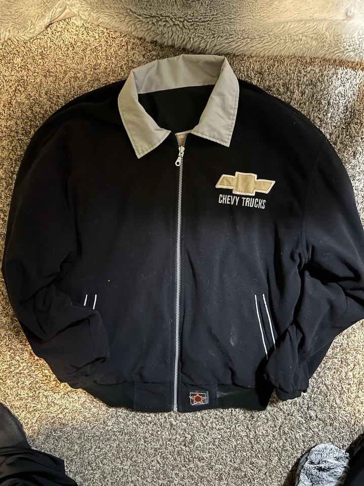 Jaqueta bombardeiro reversível vintage Jeff Hamilton Chevrolet Racing - Imagem 4 de 4