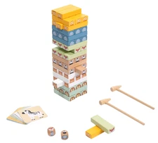 Kids Wooden Stacking Tower Game Animal Blocks Montessori Learning Toy