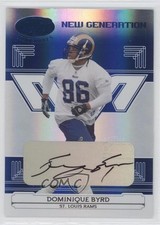 2006 Leaf Certified Materials Mirror Blue Signatures Dominique Byrd Auto 4p7