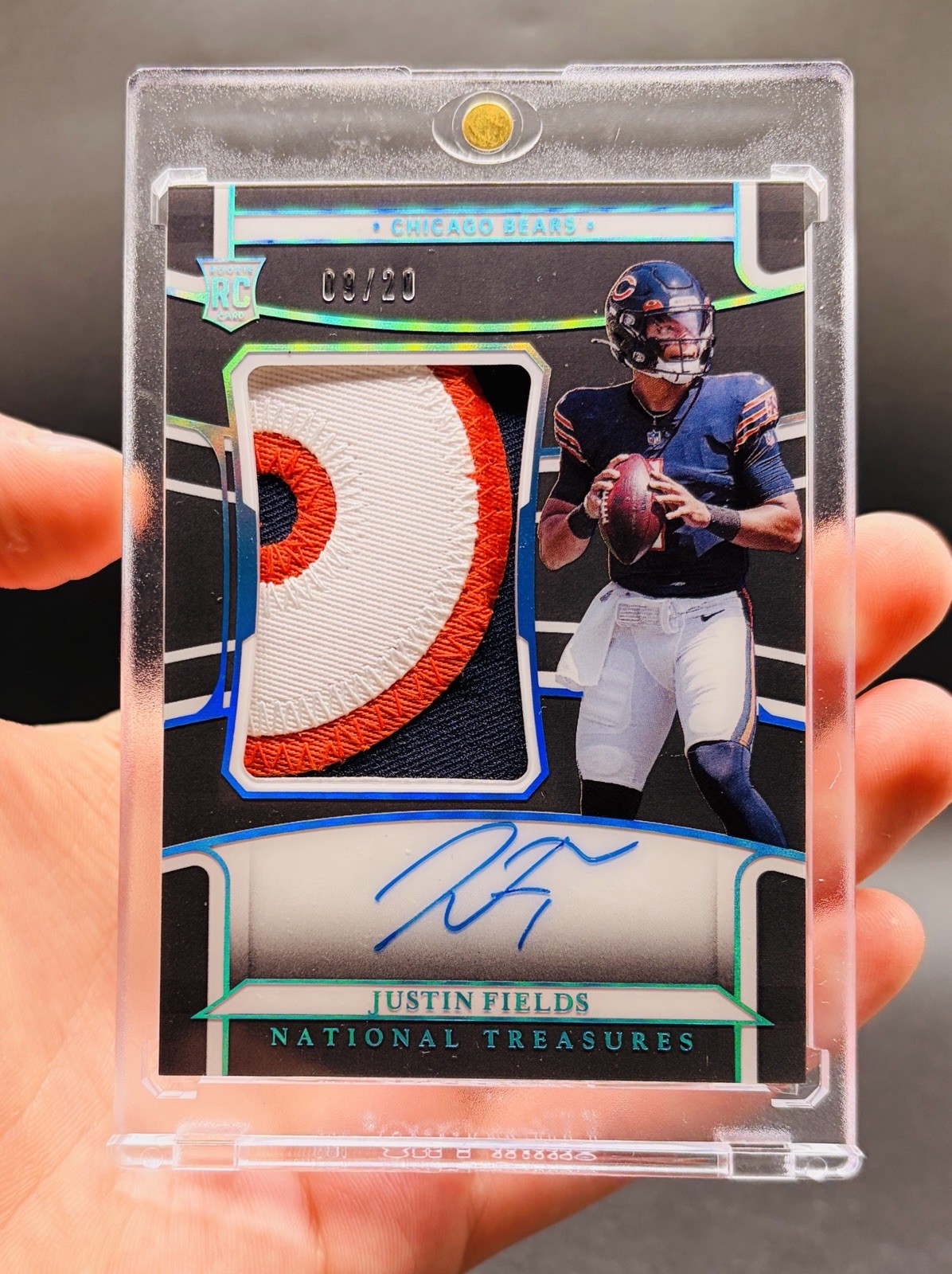 Justin Fields 2021 National Treasures RPA /20 #159 Chicago Bears RC MINT Auto
