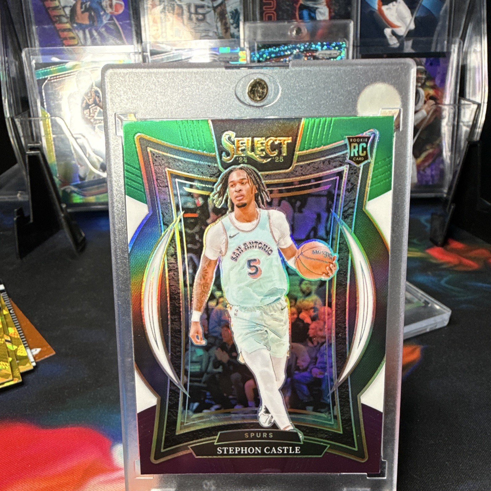 Panini Select 2024-25 Concourse Stephon Castle RC #72 Green White Purple Prizm