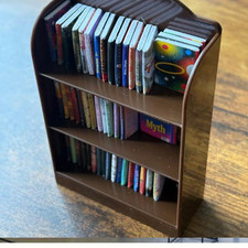 1:12 Scale Dollhouse Miniature Bookshelf & Books Furniture Cupboard Kitchen