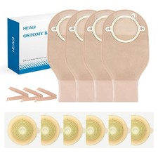 22pcs Ostomy Supplies Colostomy Bags, 2 Piece Colostomy Bags, 25-70 mm Cut-to...