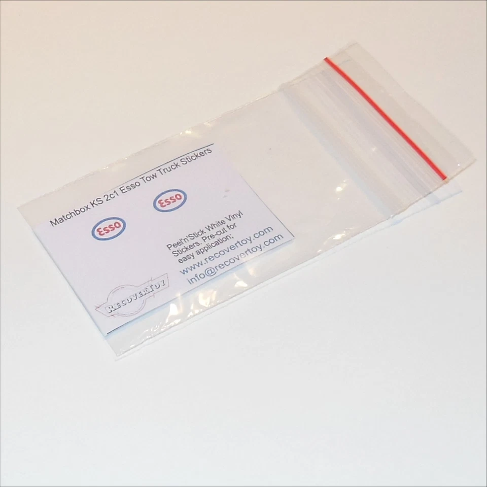 Matchbox Lesney King Size K  2c Scammell Wrecker Tow Truck Esso Sticker Set - Image 4 of 4