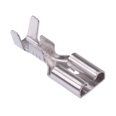100 x 6.3mm Weibliche Crimp-Kontaktzunge mit Rastnase 16-20AWG - Bild 1 von 2