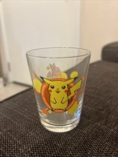 Taza de cristal pequeña oficial Nintendo Pikachu y Eevee Pokemon de colección