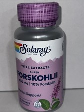 Solaray Super Forskohlii Extract Vegetarian, 10 Forskolin 400 mg 60. Exp 7/26