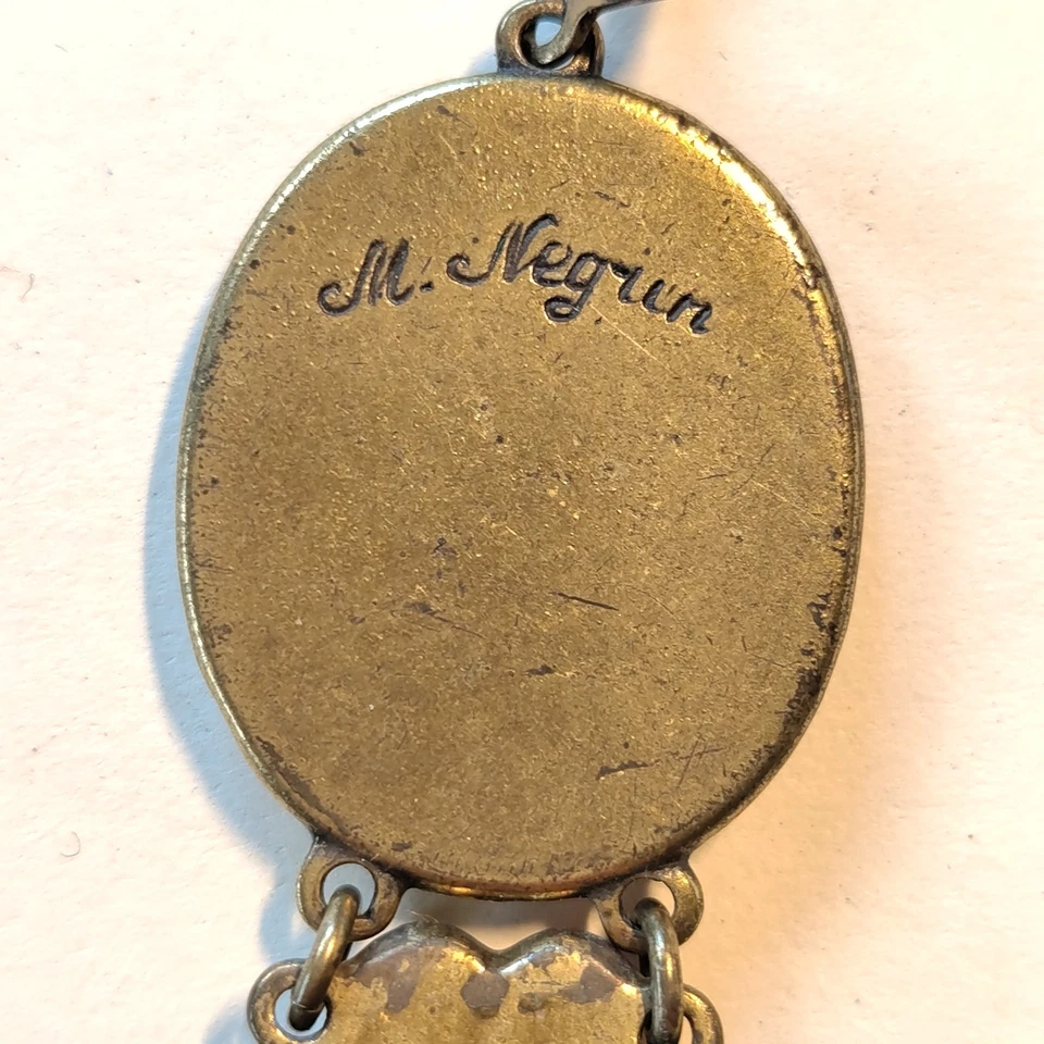 Boucles d’oreilles Michal Negrin signées portrait romantique, fleurs et cristaux - Photo 2/3