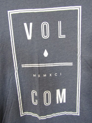 Volcom MXMXCI Gray/White Graphic Crew Neck T-Shirt Men's Size L - Picture 2 of 4