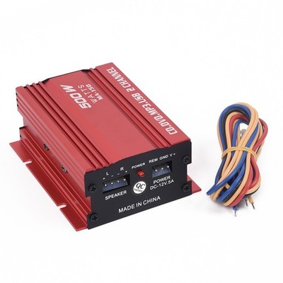 Audio-Amplifier Auto 12V 500W 2-Kanal HiFi Stereo Verstärker Subwoofer Mini-Amp