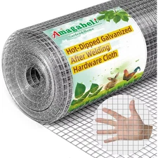 1/2 Inch Galvanized Welded Wire Mesh Roll - 48In X 50Ft for Garden Fencing, Chic