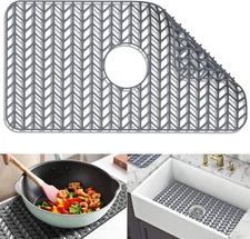Kitchen Sink Protectors - Silicone Mats for Farmhouse Sink (26"X14", 16X12, 19X1