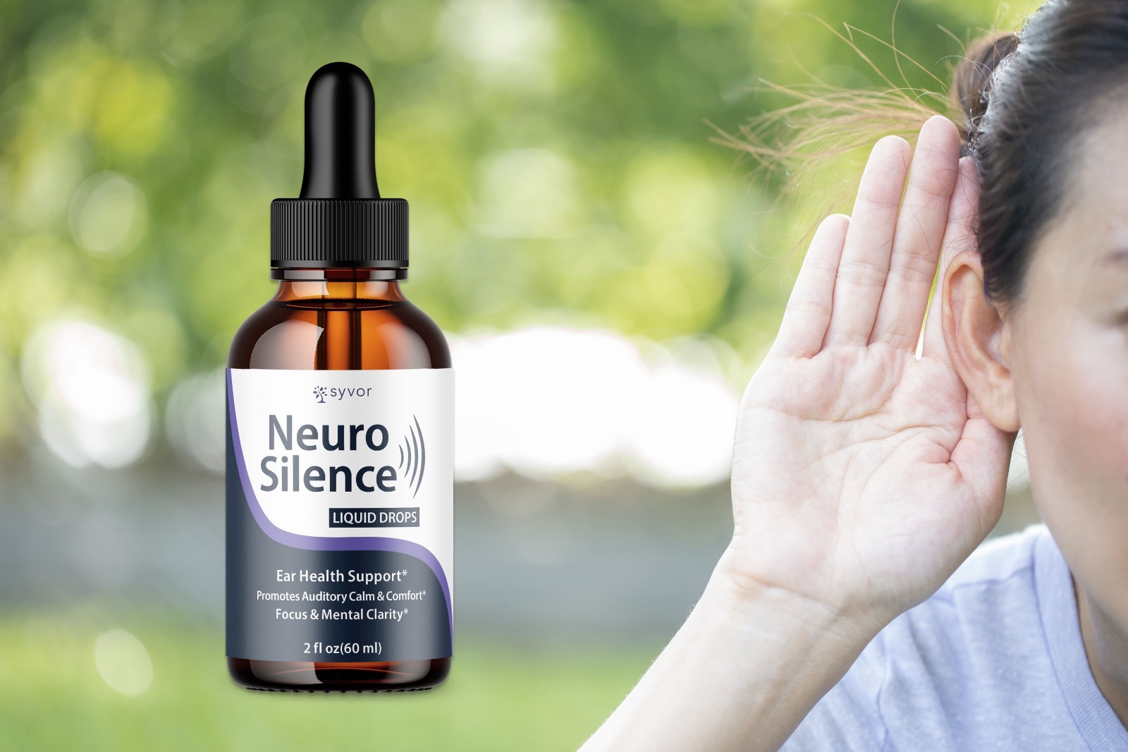 (1 Pack) Neuro Silence Ear Drops Natural Hearing Support Supplement 30 Servings