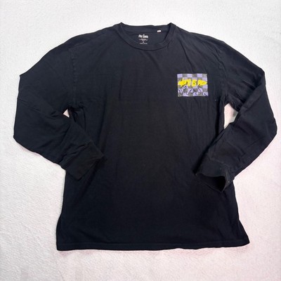 Pac Cares Long Sleeve T Shirt Black Graphic Streetwear Skate Size Medium