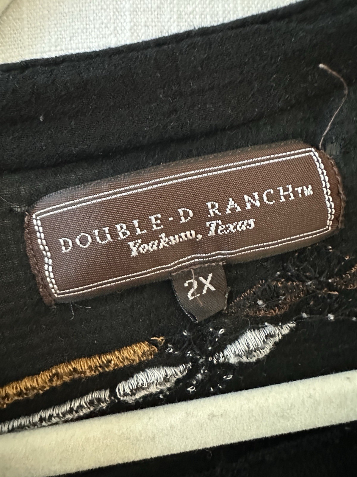 Double D Ranch Western Button Down, Intricate Bea… - image 5