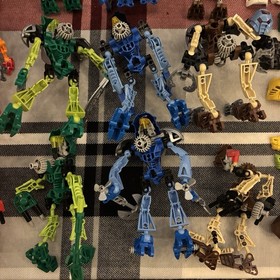 LEGO Bionicle HUGE Lot Set Toa Nuva Mata Turaga Bohrok Nui-Rama Canisters Manual