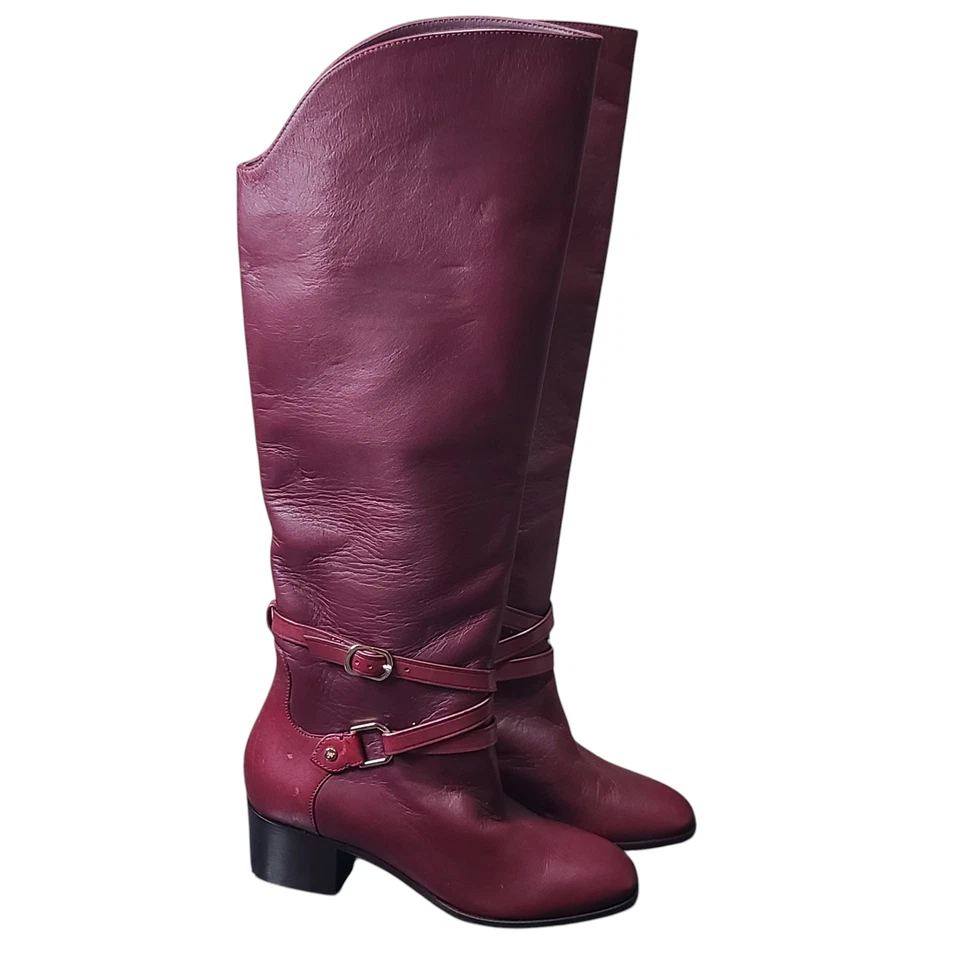 Botas Jimmy Choo para mujer Borgoña Huxlie 45 mm - EU 34.5/US 4.5 *Ver descripción Foto 2 de 4