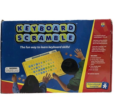 Educational Insights Keyboard Scramble Game Sealed Pieces Learn Typing Letters.