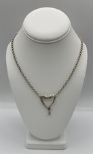 Brighton Silver Tone Scroll Heart Pendant Nec...