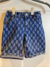 Gymboree Girls Blue Denim Bermuda Short Size 6 2017 Tag Paisley