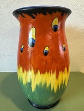 Crown Ducal Firefly VASE 1930s, large at 22cm High, baluster shape. Art Deco
