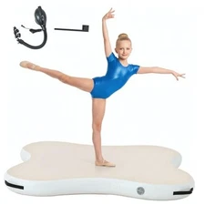 Gymnastics Air Roller Air Barrel Inflatable 4.9ft x 4.9ft x 6in Flesh Pink-W