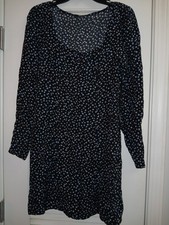 Madewell Womens Long Sleeve Ditsy Floral  Mini A Line Dress Blue Size 4