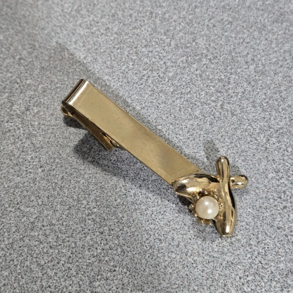 Circle K Bowling Vintage Tie Bar Clip League 300 Average Score Strike Pearl - Image 2 of 4