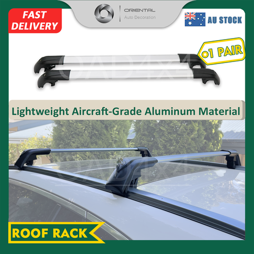 1 Pair Aluminum Cross Bar Roof Racks for ISUZU MUX 2020+ Clamp in Flush