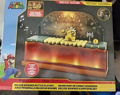 Nintendo Super Mario Deluxe Bowser Battle Action Figure Playset