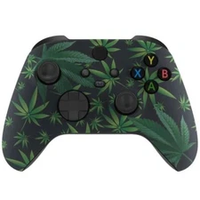 Custom Soft Touch Weed Leaf Wireless Controller Compatible with Xbox Series X S