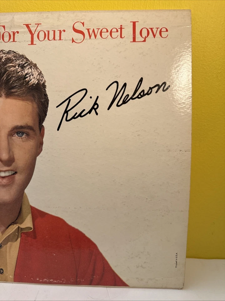 RICKY NELSON. "For Your Sweet Love". ORIGINAL US ISSUE.BLACK DECCA. DL 4419 - Image 4 of 4