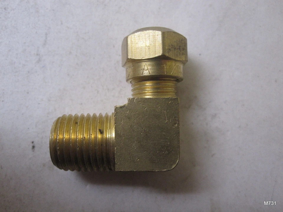 16 Qty 1/4" Tube OD Compression x 1/4" Male Npt Elbow Fitting Adapter - Image 2 of 4