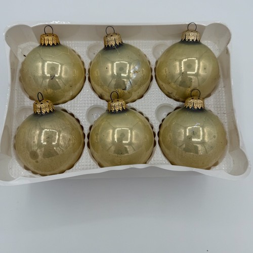 Vintage Krebs Mercury Glass Christmas Ornaments with Gold Crowns Roswell NM - Picture 3 of 14