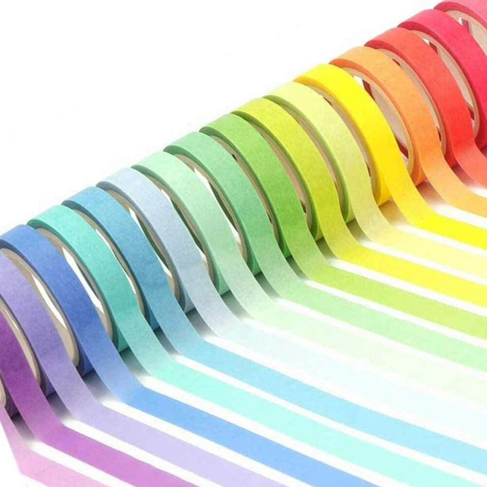 Juego de 60 rollos de cinta delgada de 3 mm/5 mm/8 mm cinta decorativa para niños cinta para álbumes de recortes Foto 4 de 4