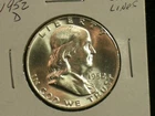 1952 D CH BU Franklin Half Dollar -- Strong Bell Lines COMBINED SHIPPING  (AF10)